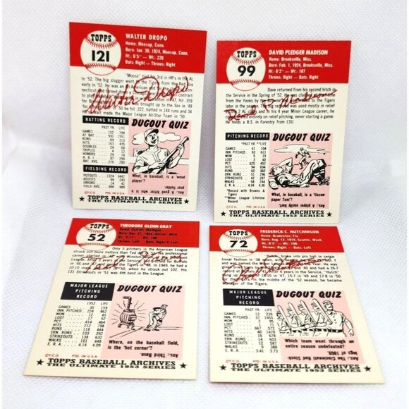 Detroit Tigers 1953 Vintage Reprint Topps Baseball Cards 4 Card Bundle - Picture 2 of 12